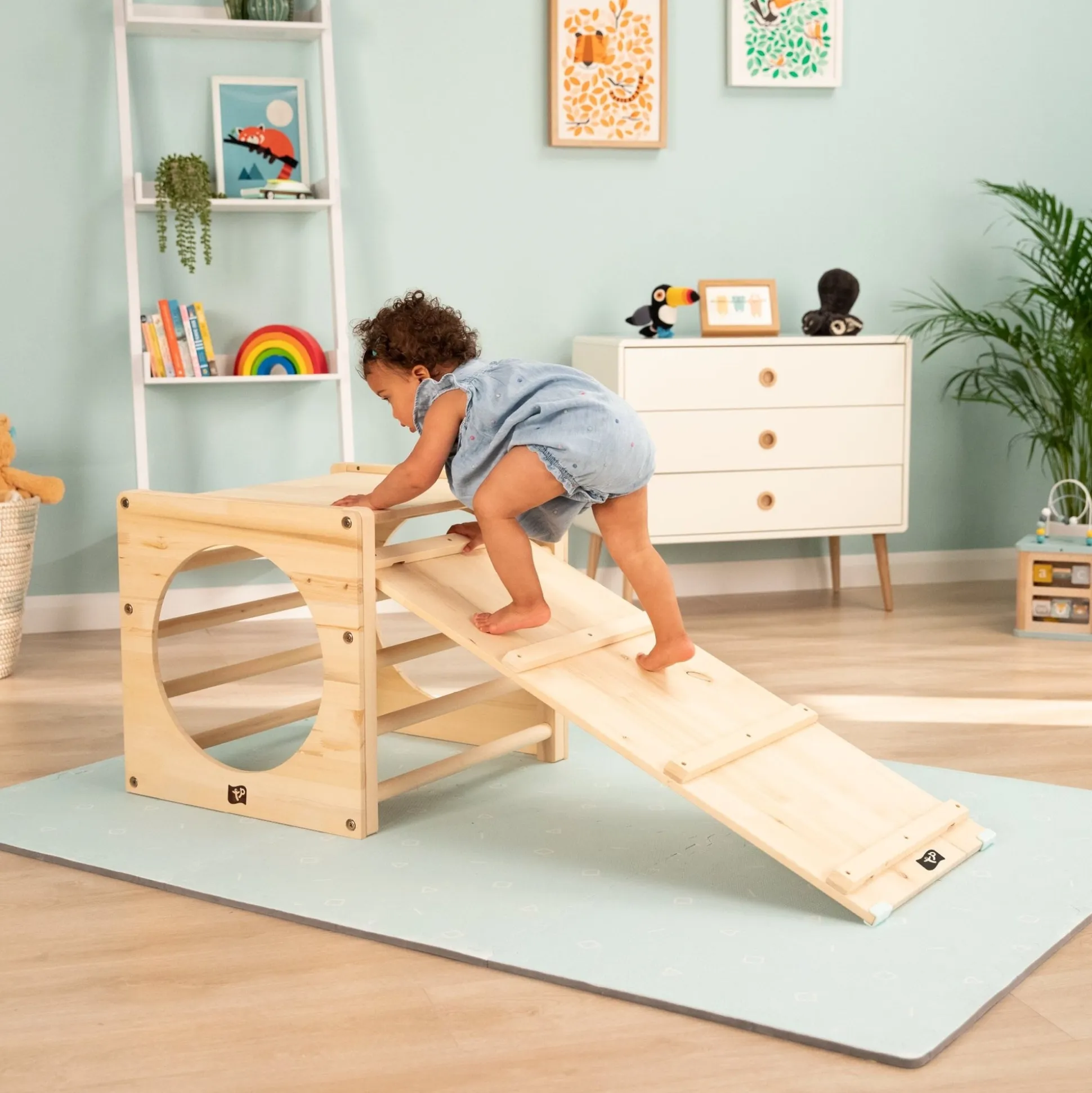 Active-Tots Pikler Style Climbing Triangle, Bridge, Climbing Cube & Balance Board - FSC® certified
