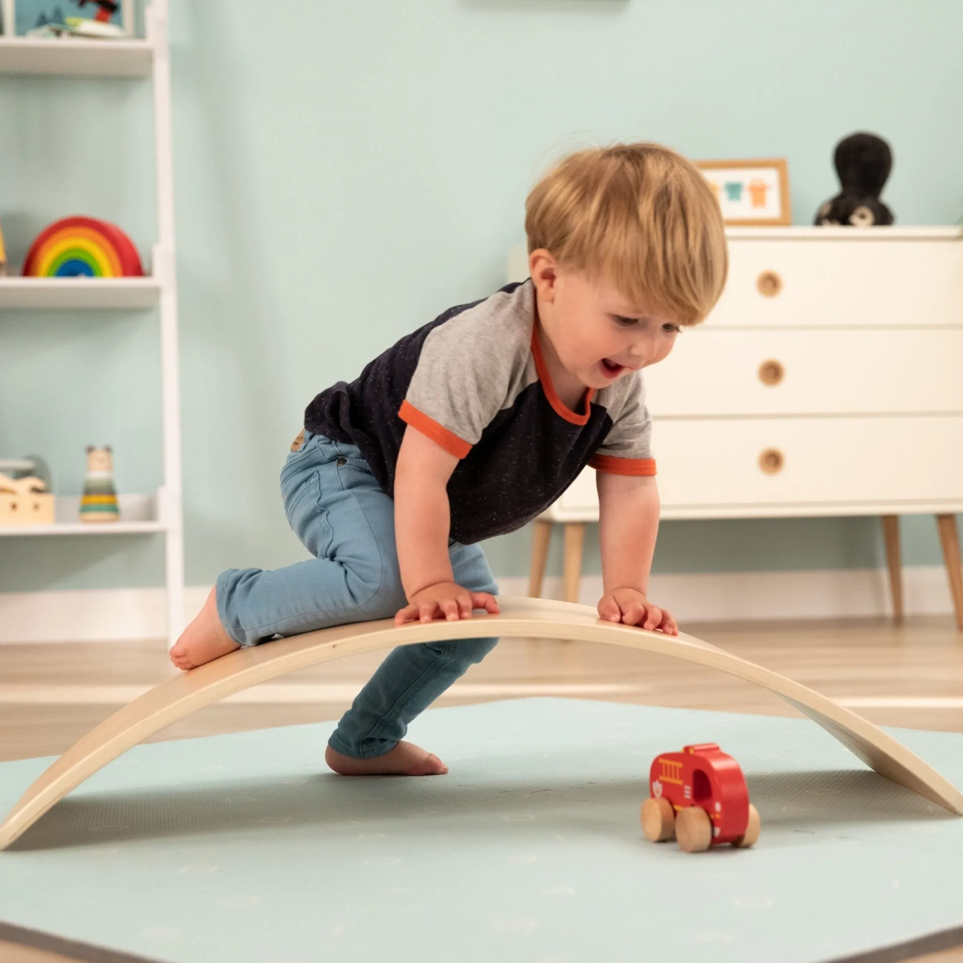 Active-Tots Pikler Style Climbing Triangle, Bridge, Climbing Cube & Balance Board - FSC® certified