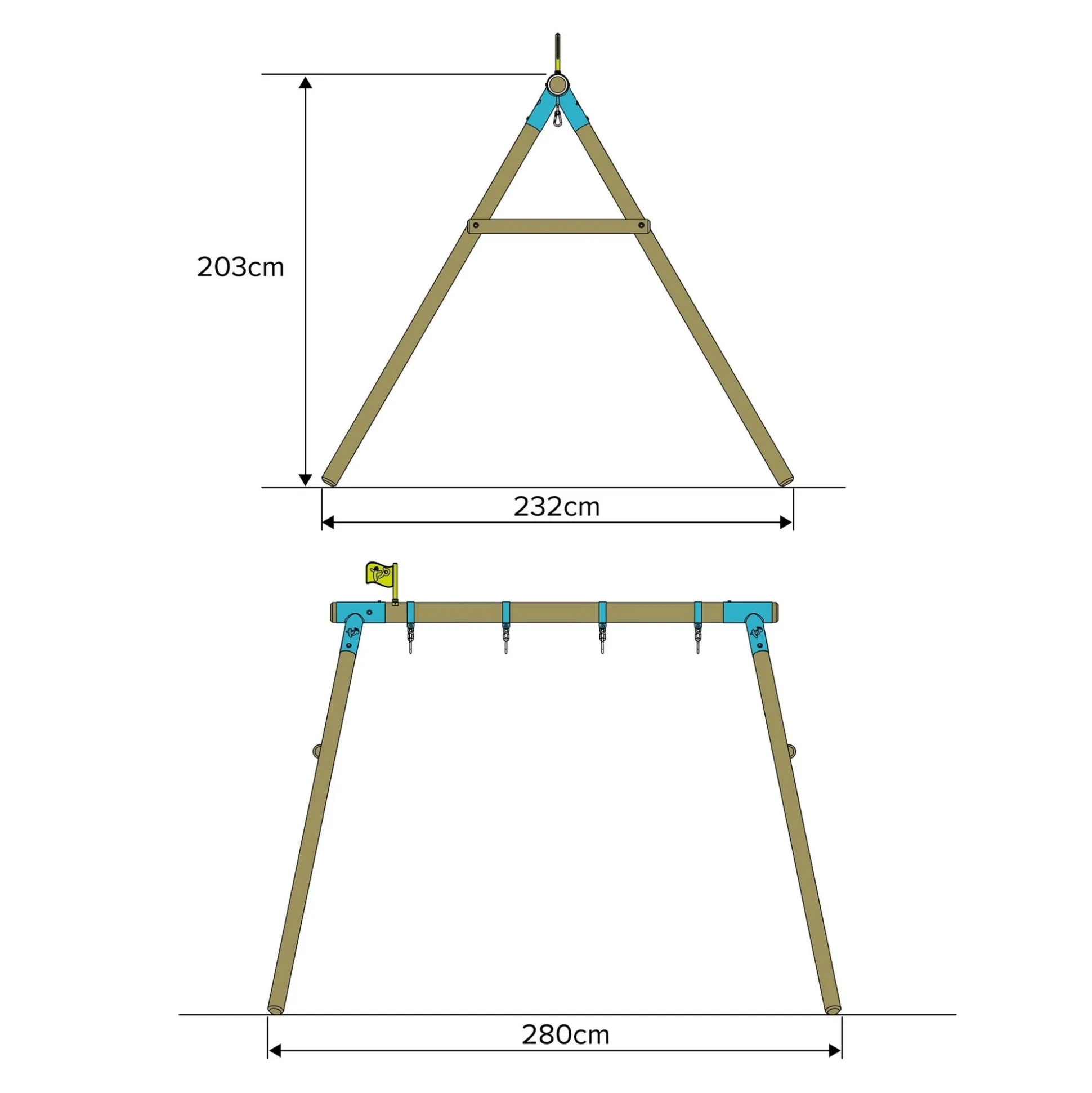 Build Your Own TP Sherwood Wooden Double Swing Set