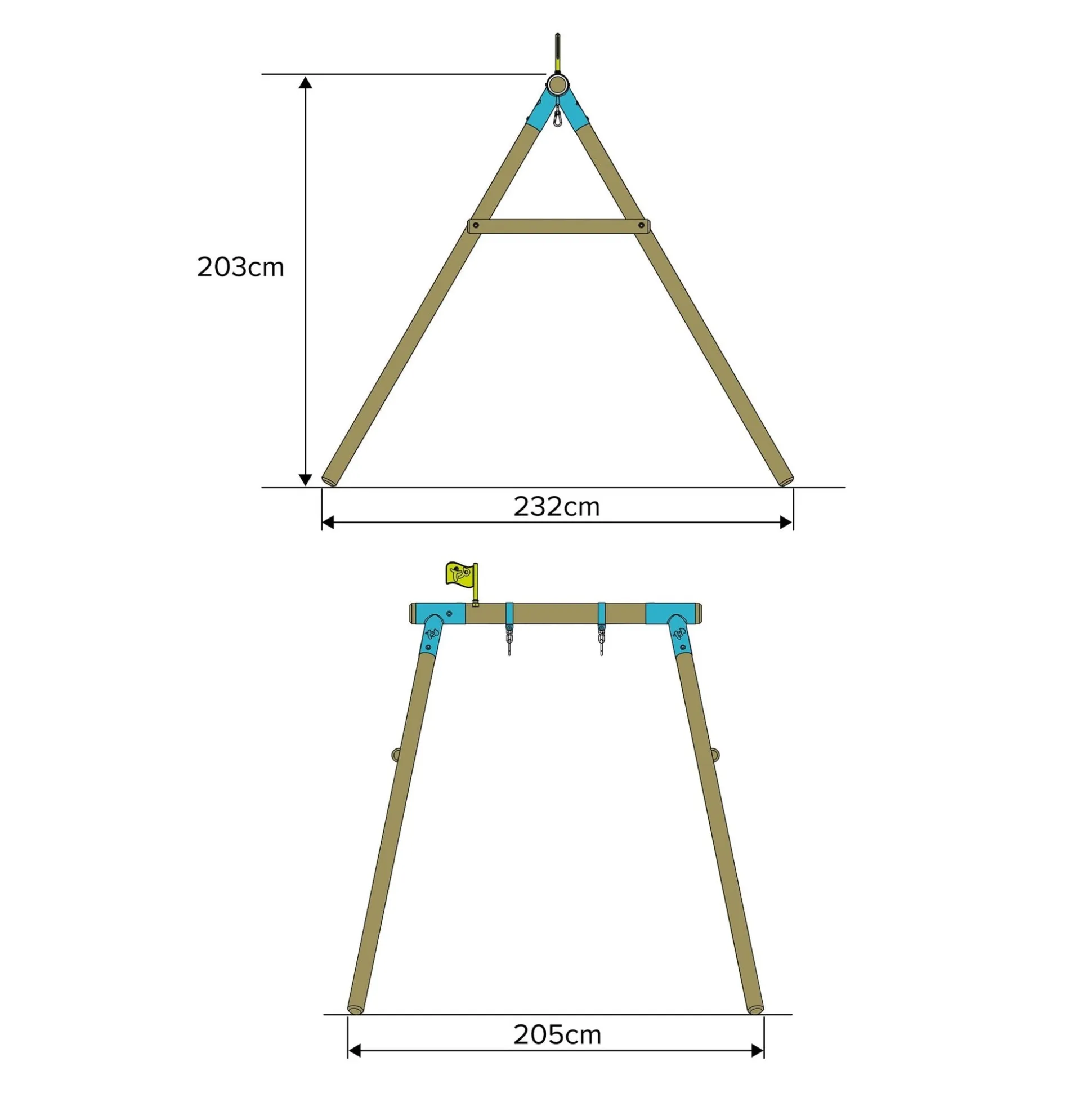 Build Your Own TP Single Compact Roundwood Swing Frame - FSC® certified
