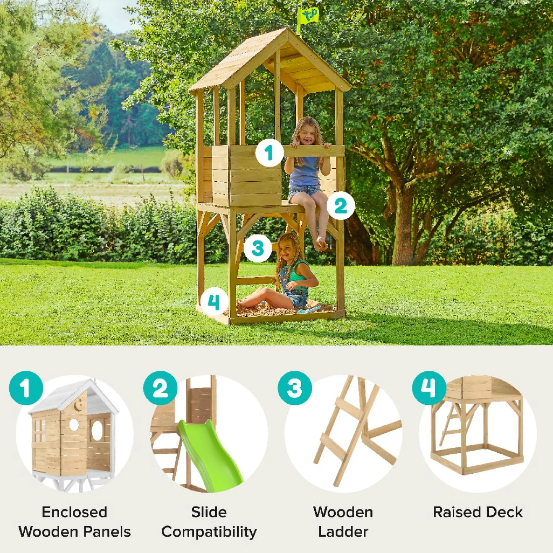 Build Your Own TP Treehouse Wooden Play Tower - FSC® certified