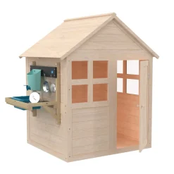 Buttercup Cottage Wooden Playhouse with Floor and Mud Kitchen - FSC® certified