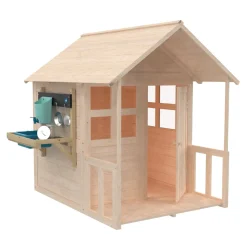 Buttercup Cottage Wooden Playhouse with Floor, Verandah and Mud Kitchen - FSC® certified
