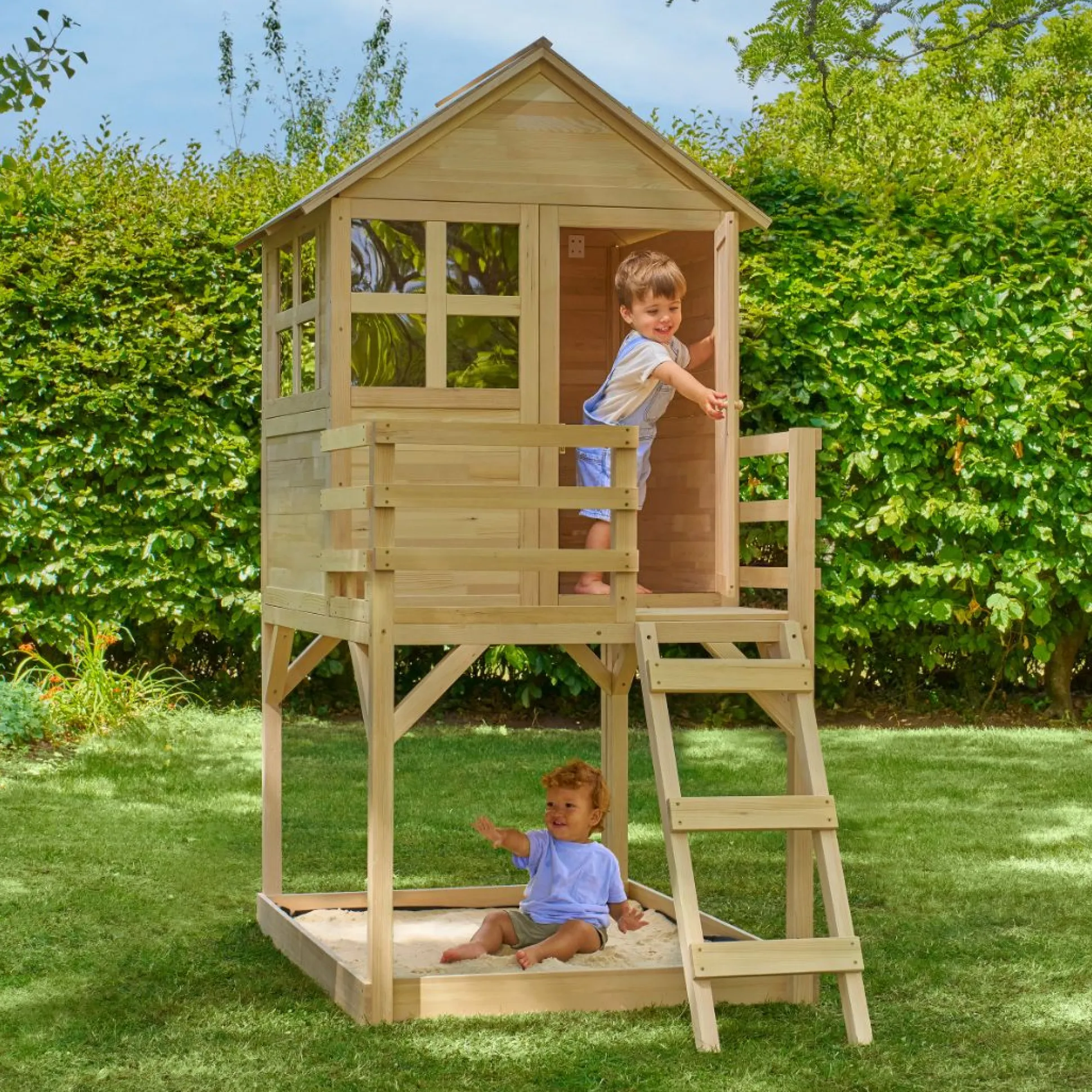 Buttercup Cottage Wooden Playhouse with Deck - FSC® certified