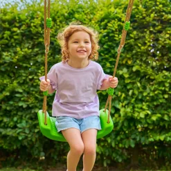 Buttercup Cottage Wooden Playhouse with Deck, Swing Arm & 6ft Wavy Slide - FSC® certified