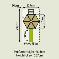 Castlewood climbing frame with Wavy Slide - FSC® certified