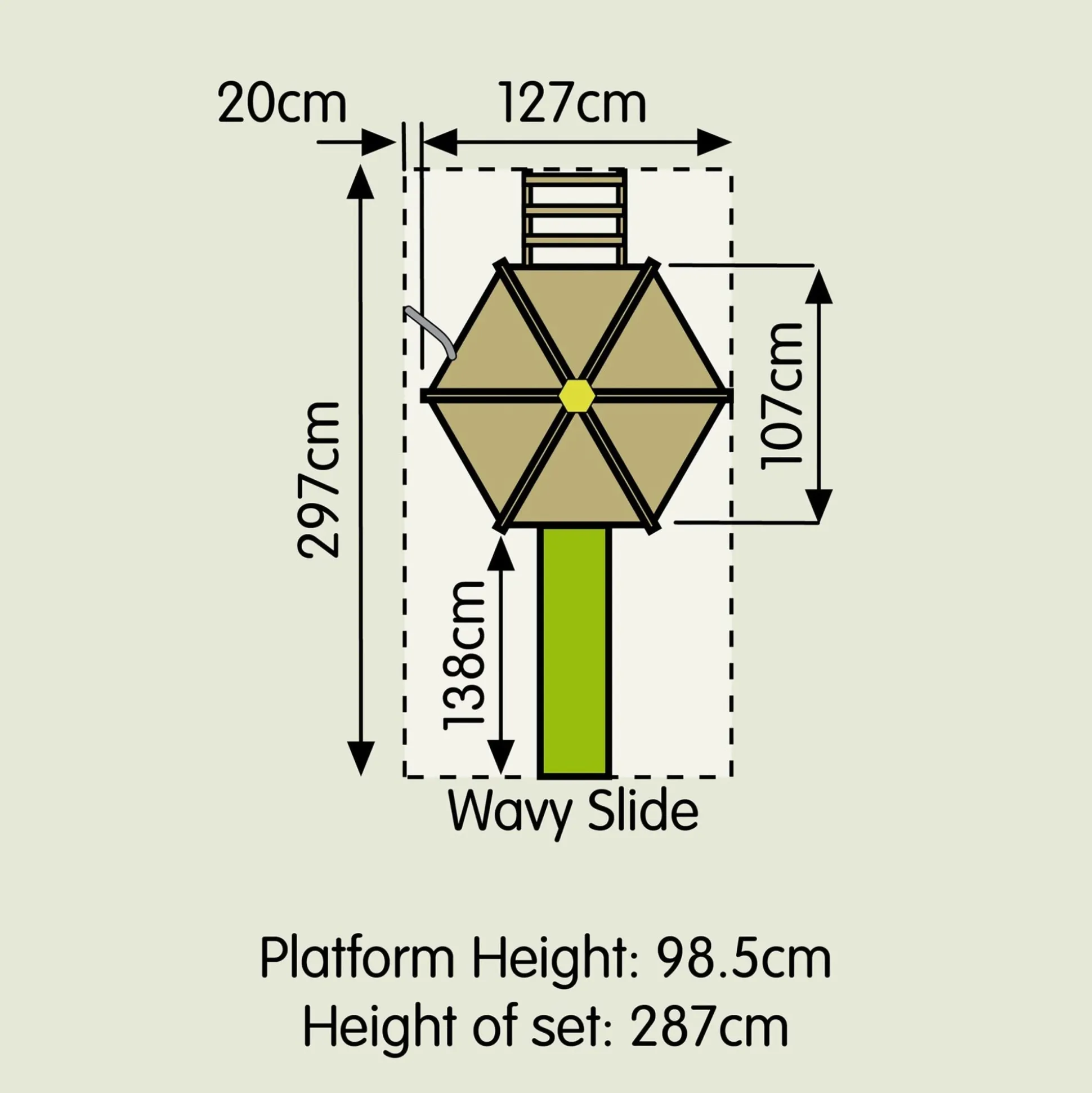 Castlewood climbing frame with Wavy Slide - FSC® certified