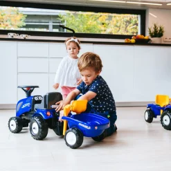 Falk New Holland Ride-on Tractor with Trailer, Rake & Shovel