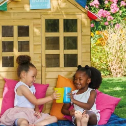 Foxglove Cottage Playhouse with Nought & Crosses and Basketball Hoop - FSC® certified