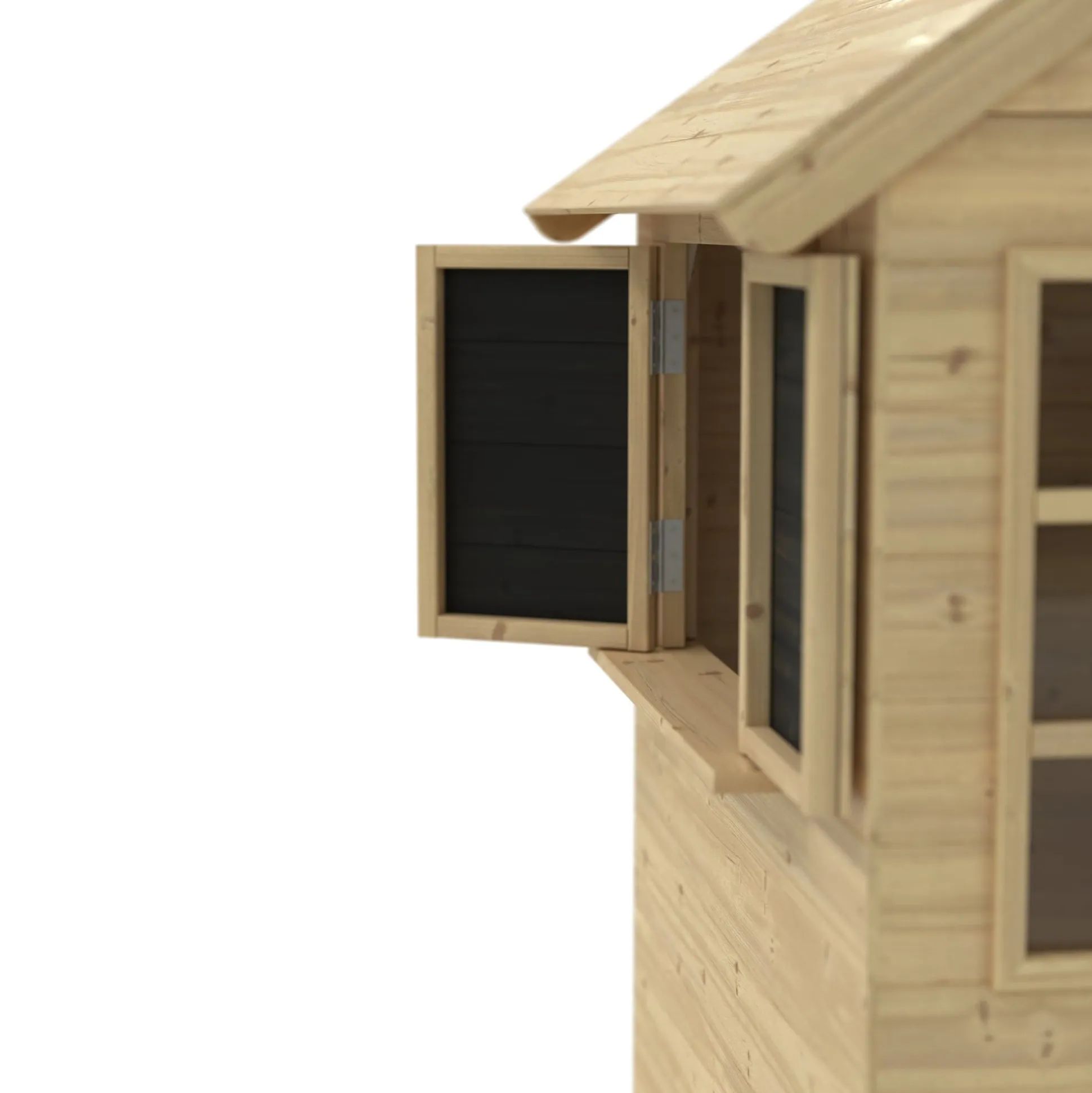 Foxglove Cottage Playhouse with Early Fun Mud Kitchen Accessory and Shutters - FSC® certified