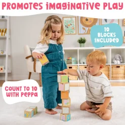 Grow with Peppa Pig 10 Piece Wooden Block Set