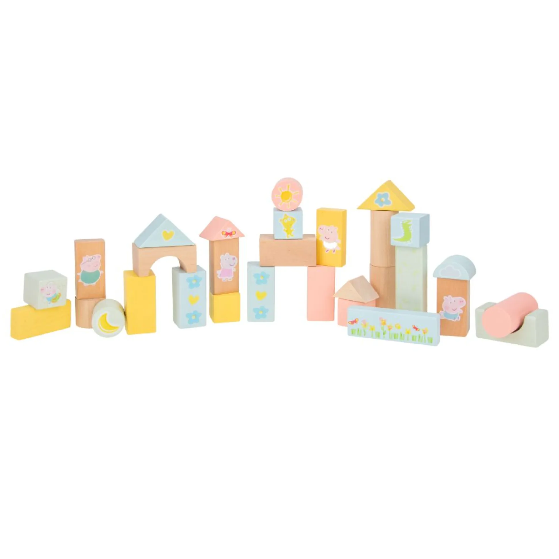 Grow with Peppa Pig 80 Piece Wooden Block Set