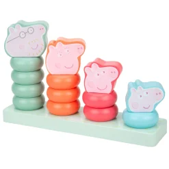 Grow with Peppa Pig Wooden Family Ring Stacker