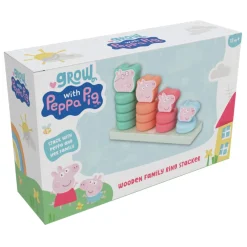 Grow with Peppa Pig Wooden Family Ring Stacker