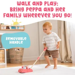 Grow with Peppa Pig Wooden Push Along Family Car