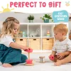 Grow with Peppa Pig Wooden Roller Rattle and Topple Tower Set