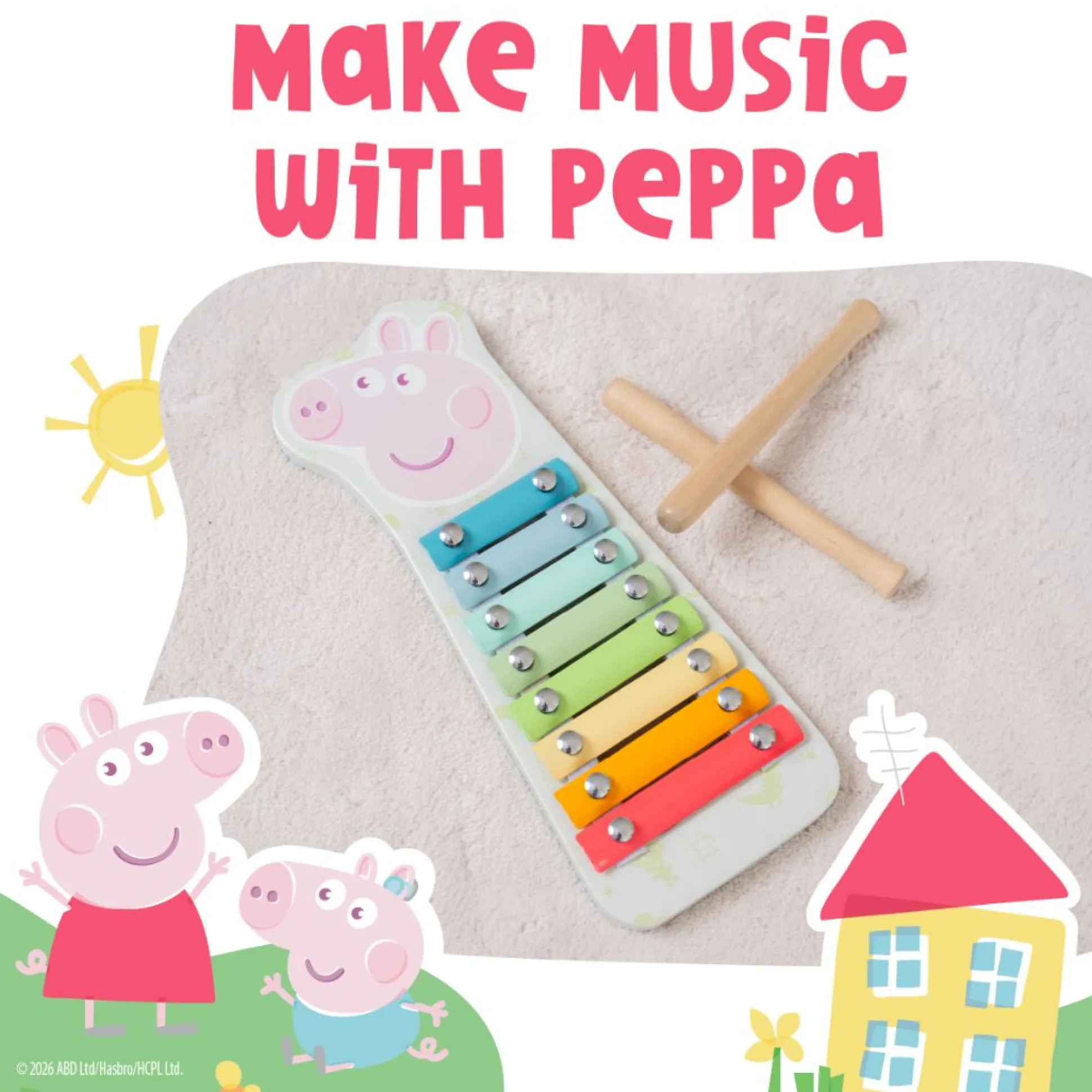 Grow With Peppa Pig Wooden Xylophone