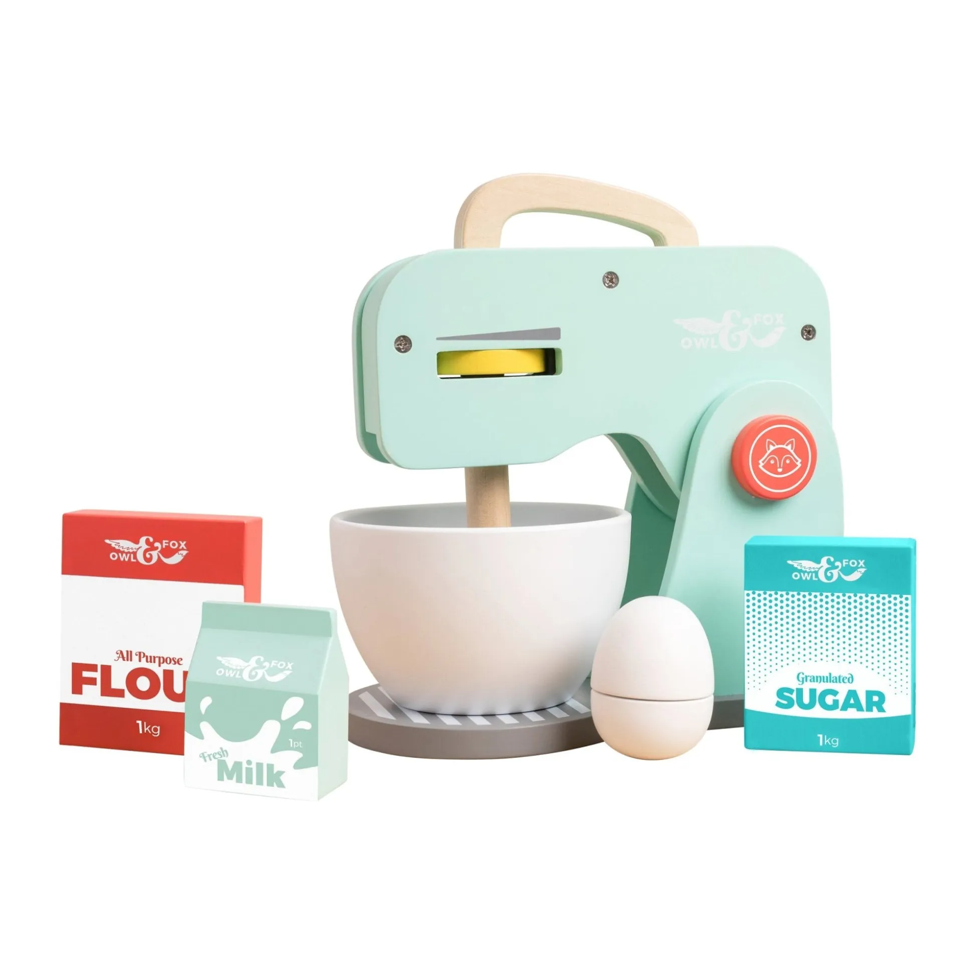 Owl & Fox Wooden Baking Set, Toaster Set & Coffee Machine - FSC® certified