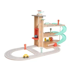 Owl & Fox Wooden Multi-storey Garage with Vehicle Transporter - FSC® certified