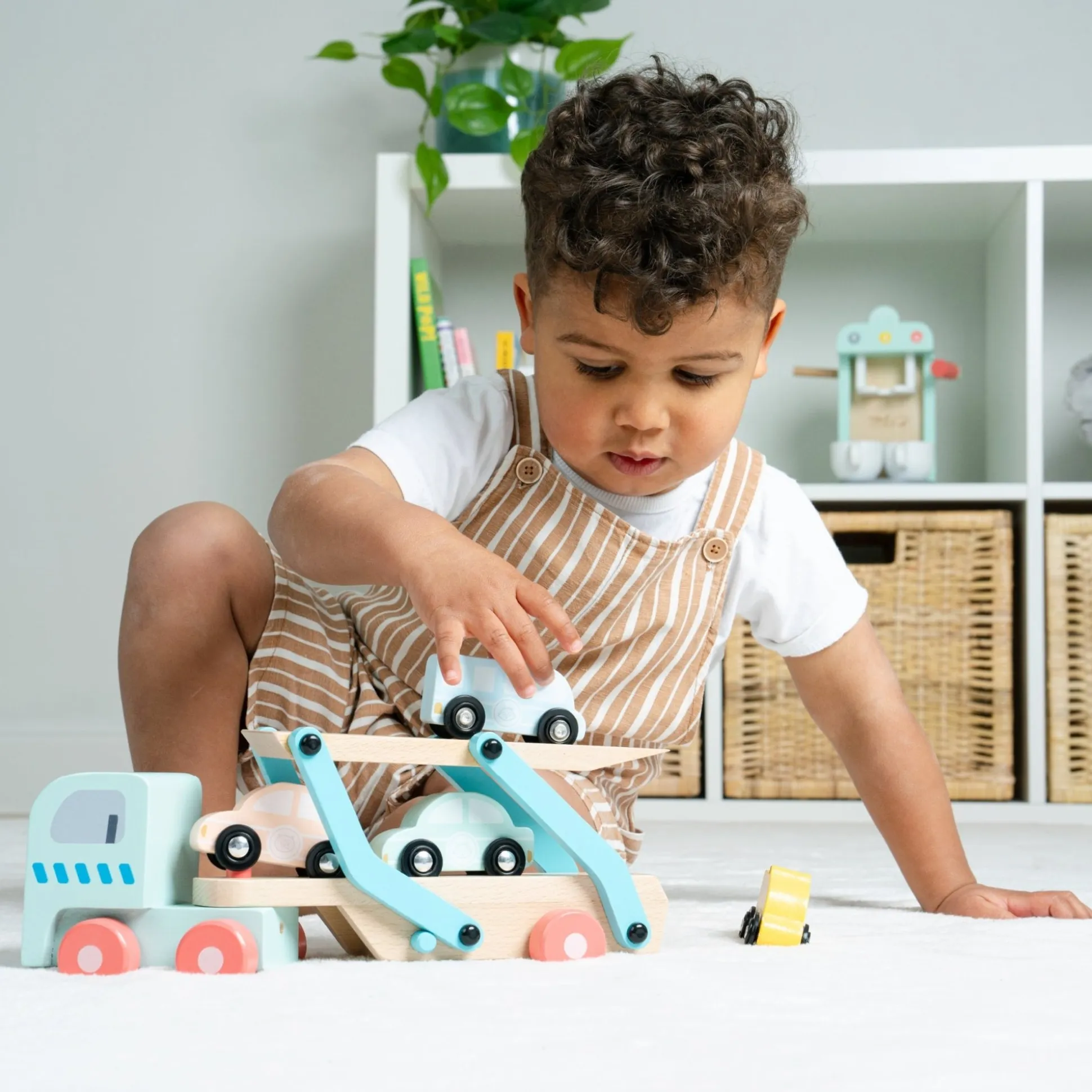 Owl & Fox Wooden Multi-storey Garage with Vehicle Transporter - FSC® certified