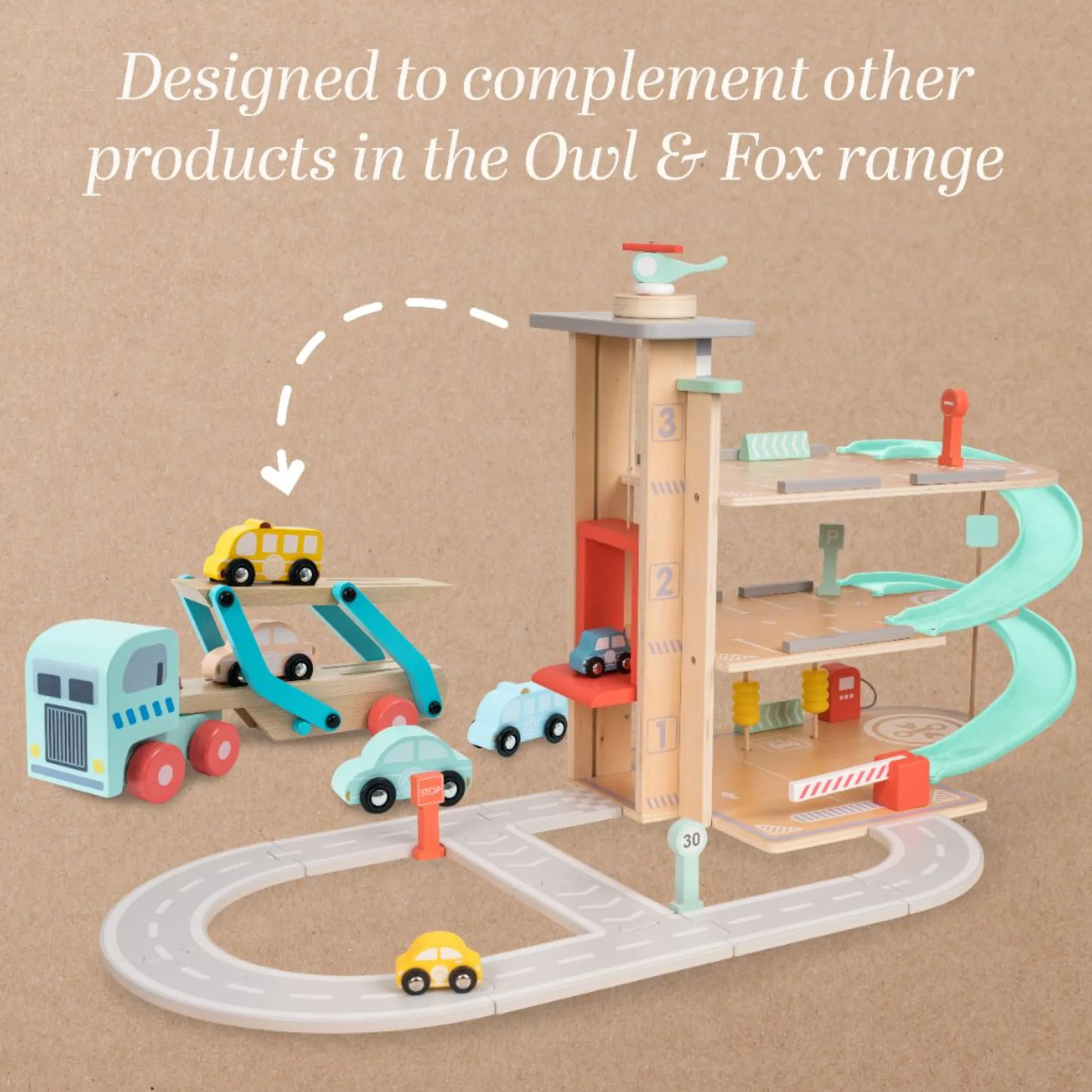 Owl & Fox Wooden Vehicle Transporter - FSC® certified