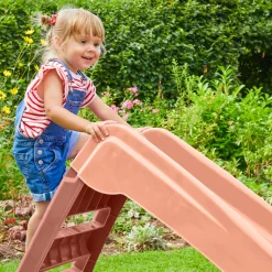 PalPlay Pink Blush Plastic 4ft Folding Slide