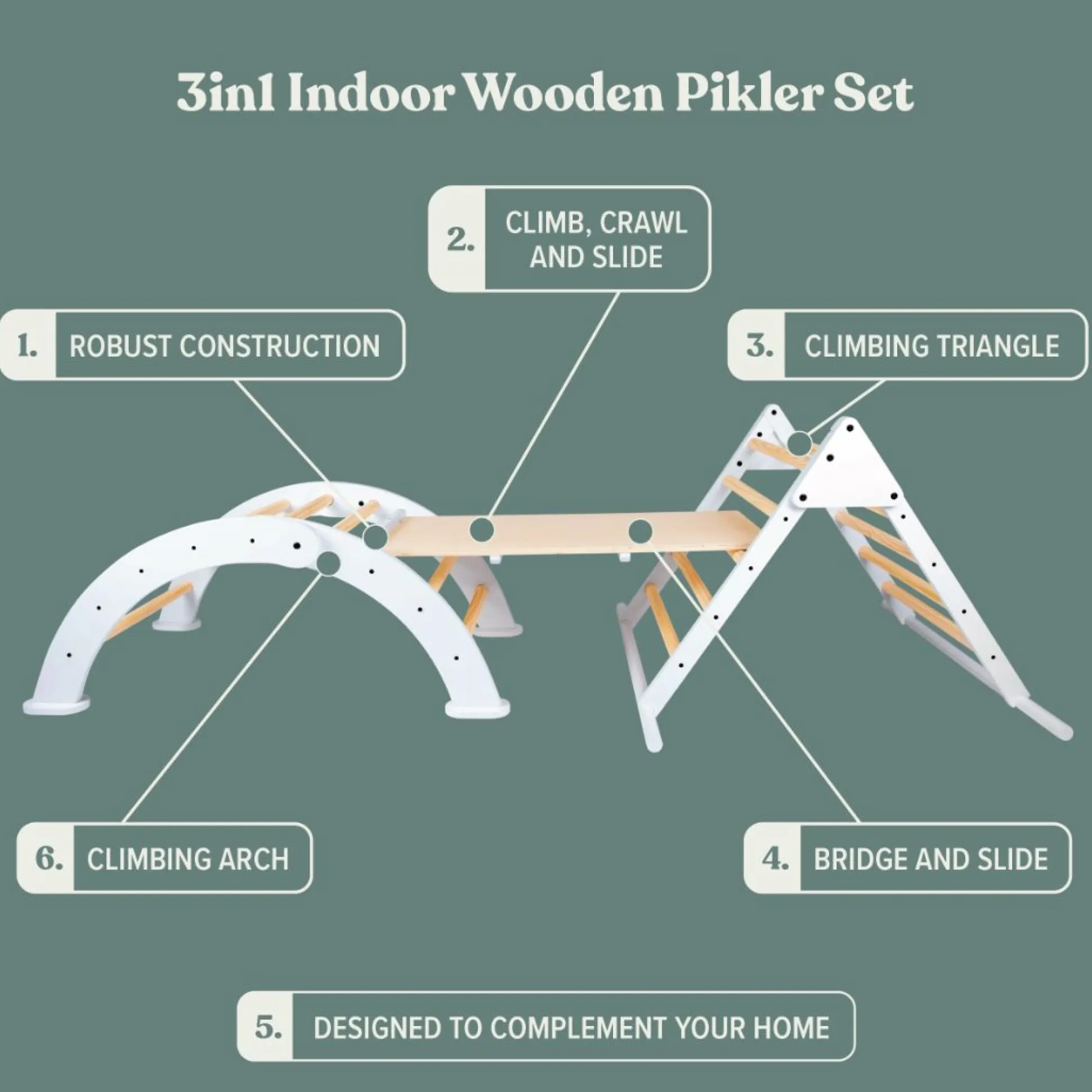 TP Active-Tots Pikler Style Three in One Playset - FSC® certified