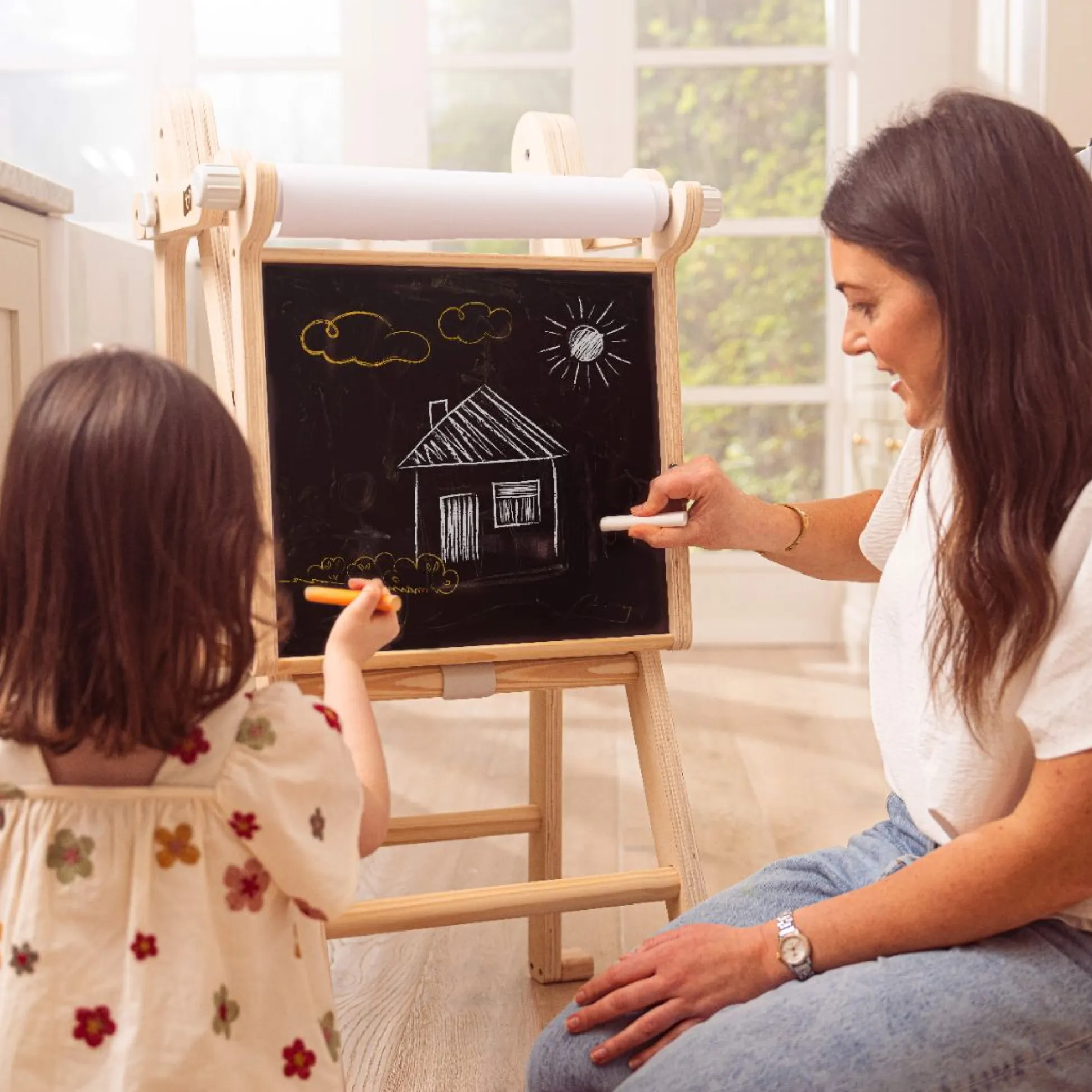 TP Active-Tots Pikler Style Wooden Folding Helper Tower With Play Easel - FSC® certified