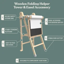 TP Active-Tots Pikler Style Wooden Folding Helper Tower With Play Easel - FSC® certified