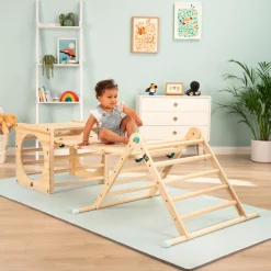 TP Active-Tots Pikler Style Wooden Climbing Bridge and Slide - FSC® certified