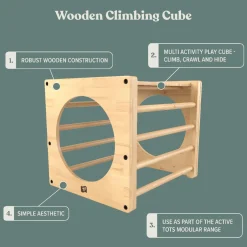 TP Active-Tots Pikler Style Wooden Climbing Cube & Slide - FSC® certified