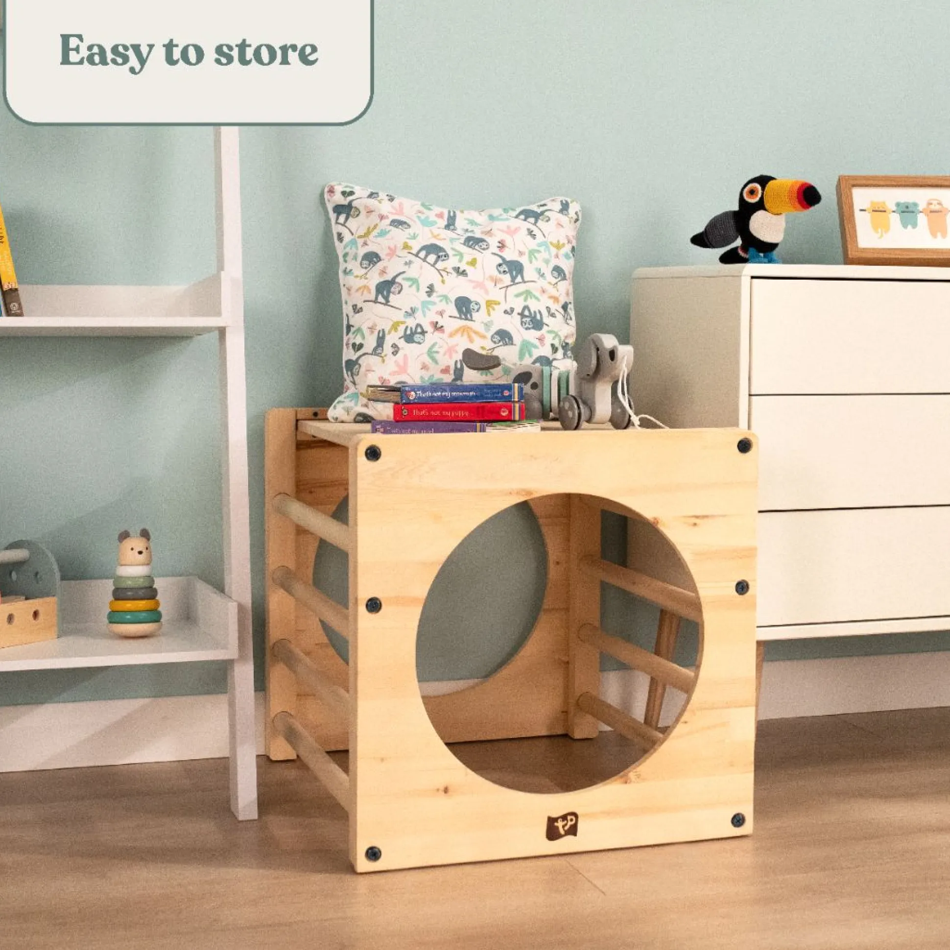 TP Active-Tots Pikler Style Wooden Climbing Cube & Slide - FSC® certified