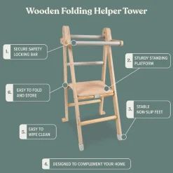TP Active-Tots Pikler Style Wooden Folding Helper Tower - FSC® certified