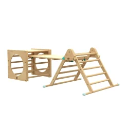 TP Active-Tots Pikler Style Wooden Climbing Triangle, Cube & Slide - FSC® certified