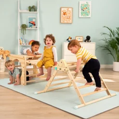 TP Active-Tots Pikler Style Wooden Climbing Triangle, Cube & Slide - FSC® certified
