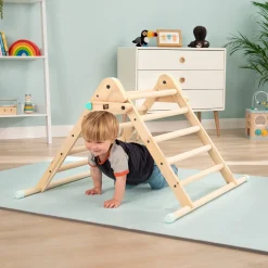 TP Active-Tots Pikler Style Wooden Climbing Triangle With Wooden Play Easel - FSC® certified