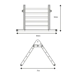 TP Active-Tots Pikler Style Wooden Climbing Triangle With Wooden Play Easel - FSC® certified