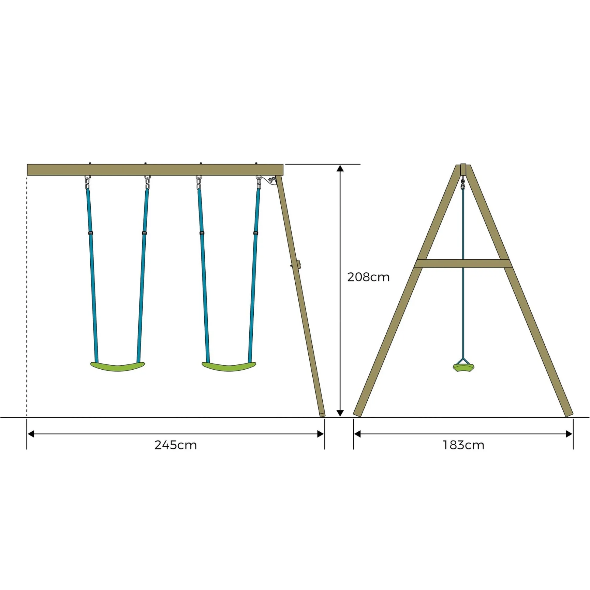 TP Castlewood Double Wooden Swing Arm - FSC® certified