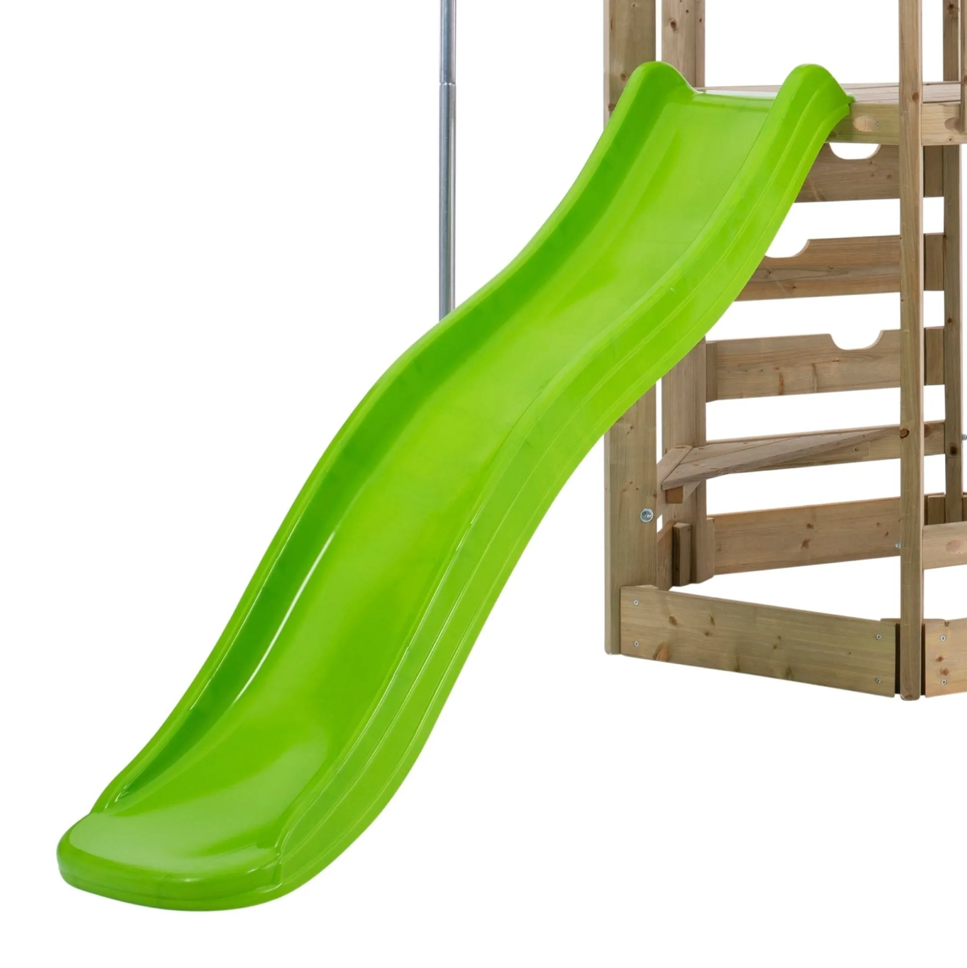 TP Castlewood Ludlow Wooden Climbing Frame with Single Swing Set & Slide - FSC® certified