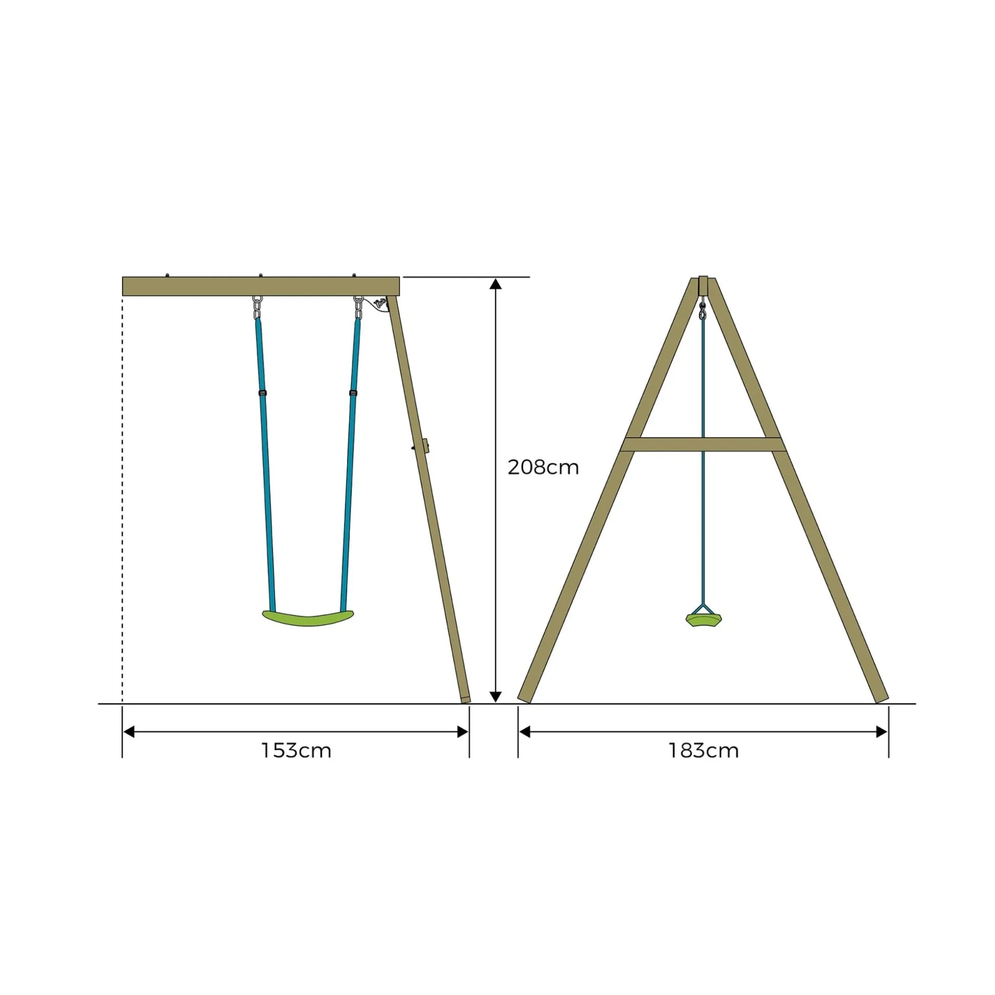 TP Castlewood Single Wooden Swing Arm - FSC® certified