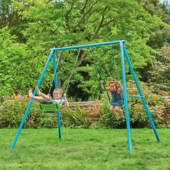 TP Deluxe Double Metal Swing Set