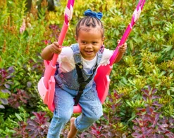 TP Deluxe Double Metal Swing with Rapide & Pink Quadpod seats