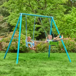 TP Deluxe Double Metal Swing with Rapide & Bluey Quadpod seats