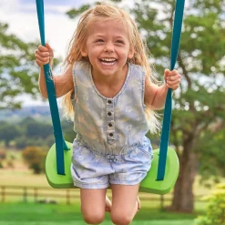 TP Deluxe Double Metal Swing with Rapide & Bluey Quadpod seats