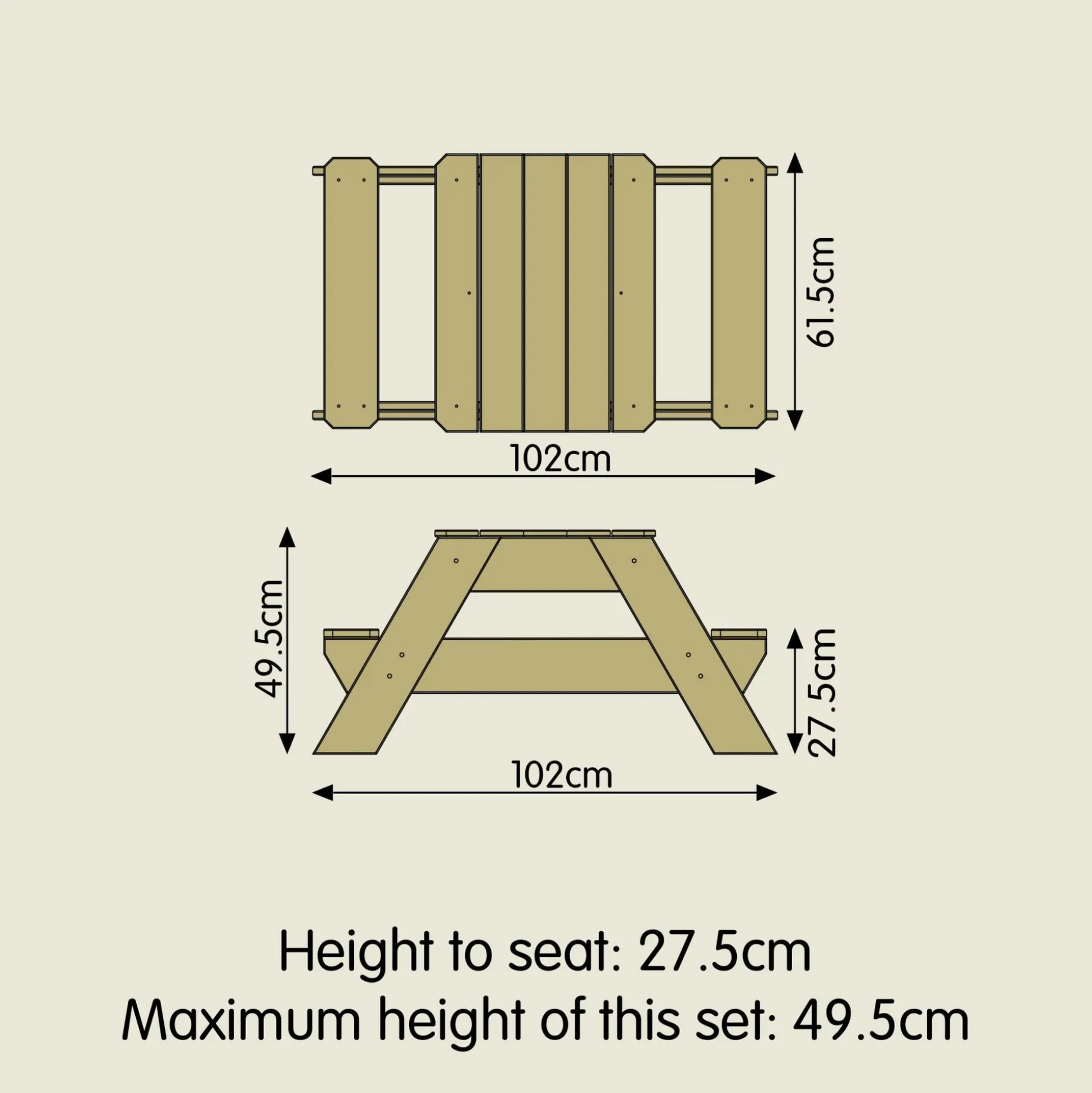 TP Early Fun Wooden Picnic Table Sandpit - FSC® certified