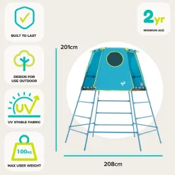 TP Explorer Metal Climbing Frame with Platform & Den