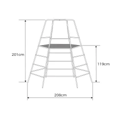 TP Explorer Metal Climbing Frame with Platform & Den