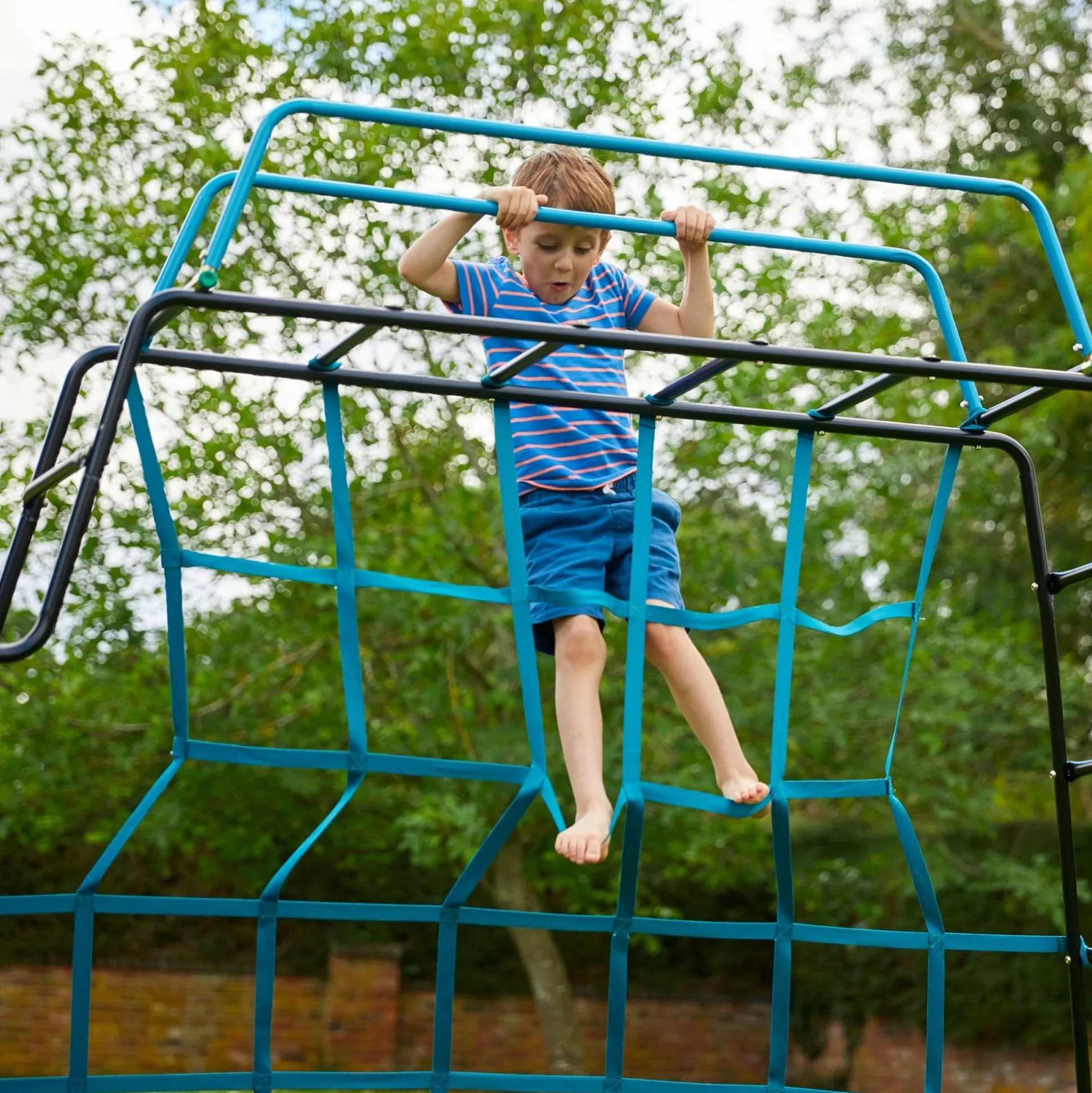 TP Explorer Metal Climbing Frame Set with Monkey Bridge Black Edition