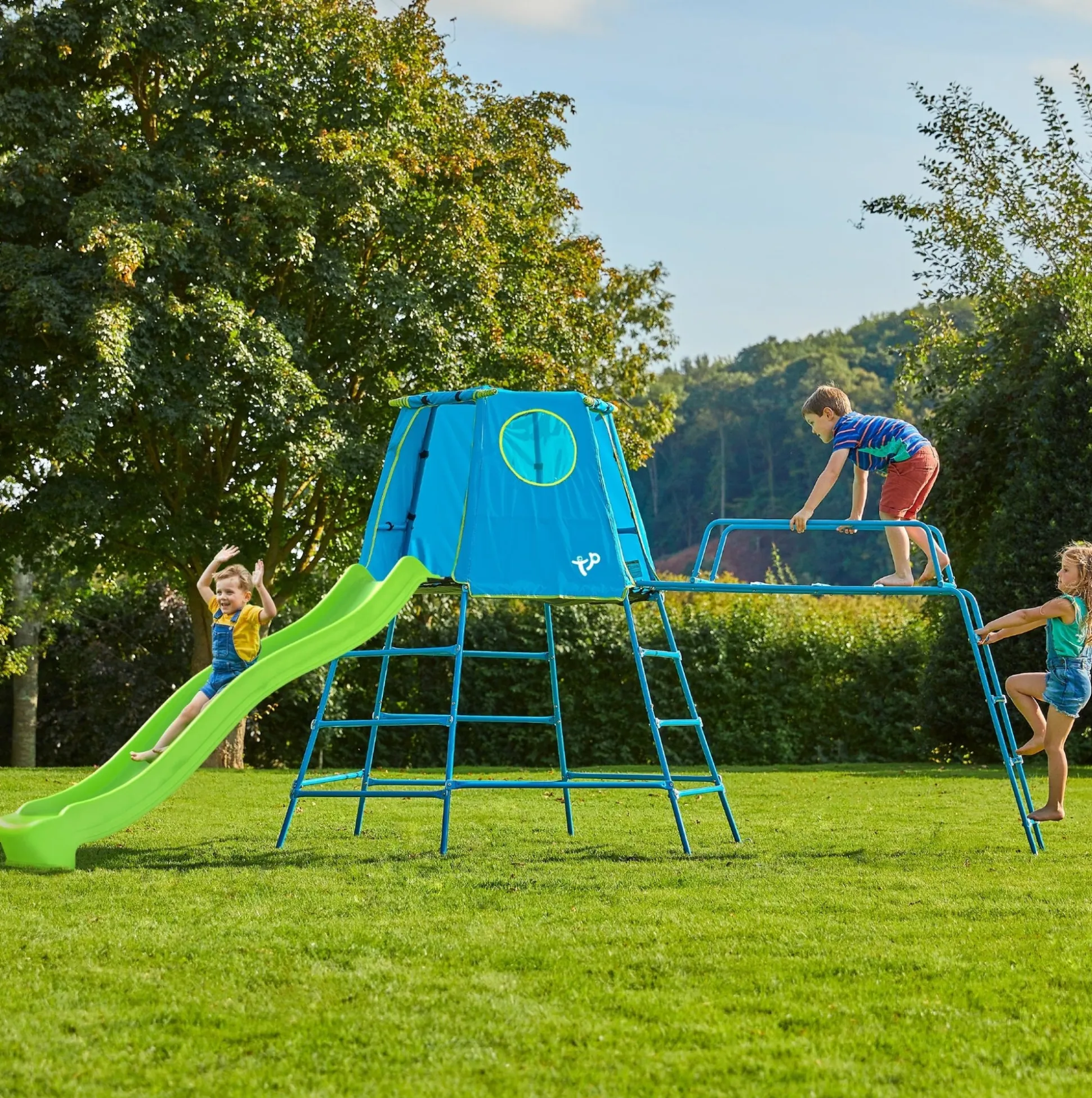 TP Explorer Metal Climbing Frame Set with Ripple Slide & Jungle Run