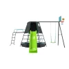 TP Explorer Metal Climbing Frame Black Edition, Ripple Slide, Swing Arm, Jungle Run & Basketball Hoop